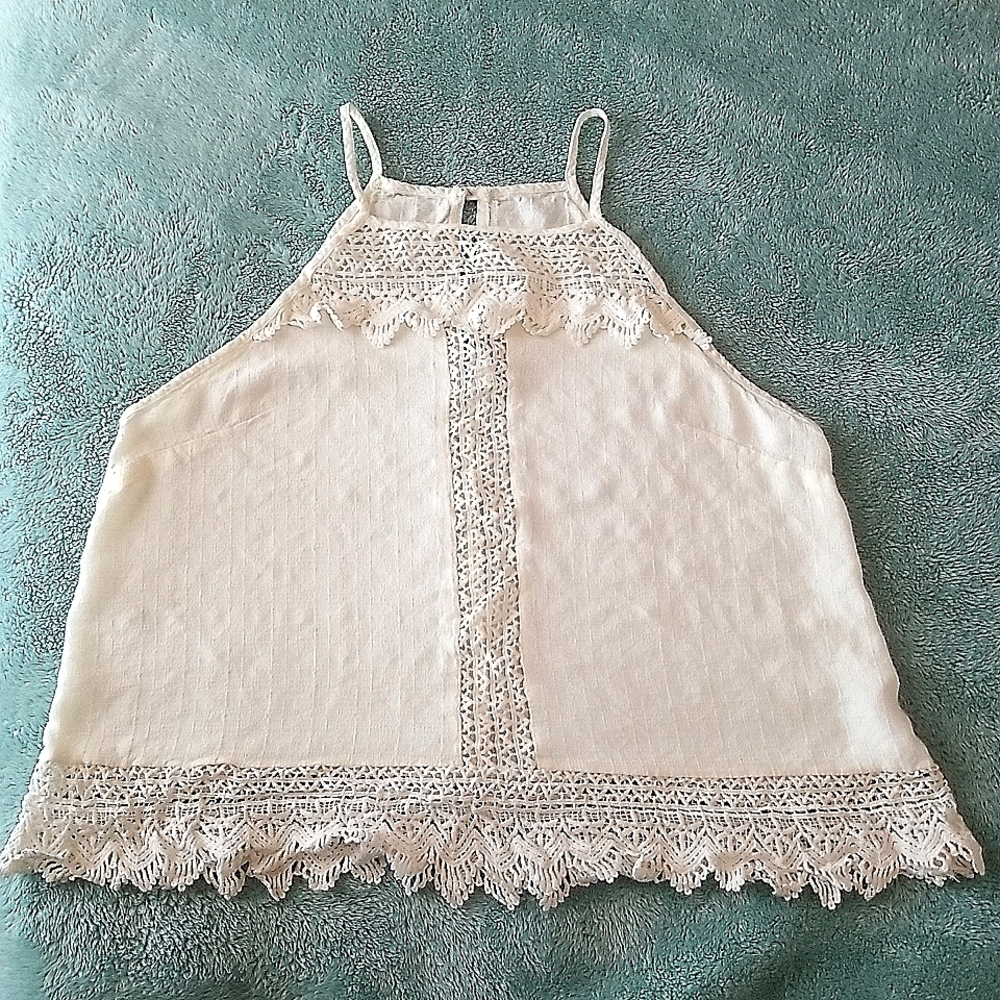 ASTR the label White Spaghetti Strap Blouse EUC